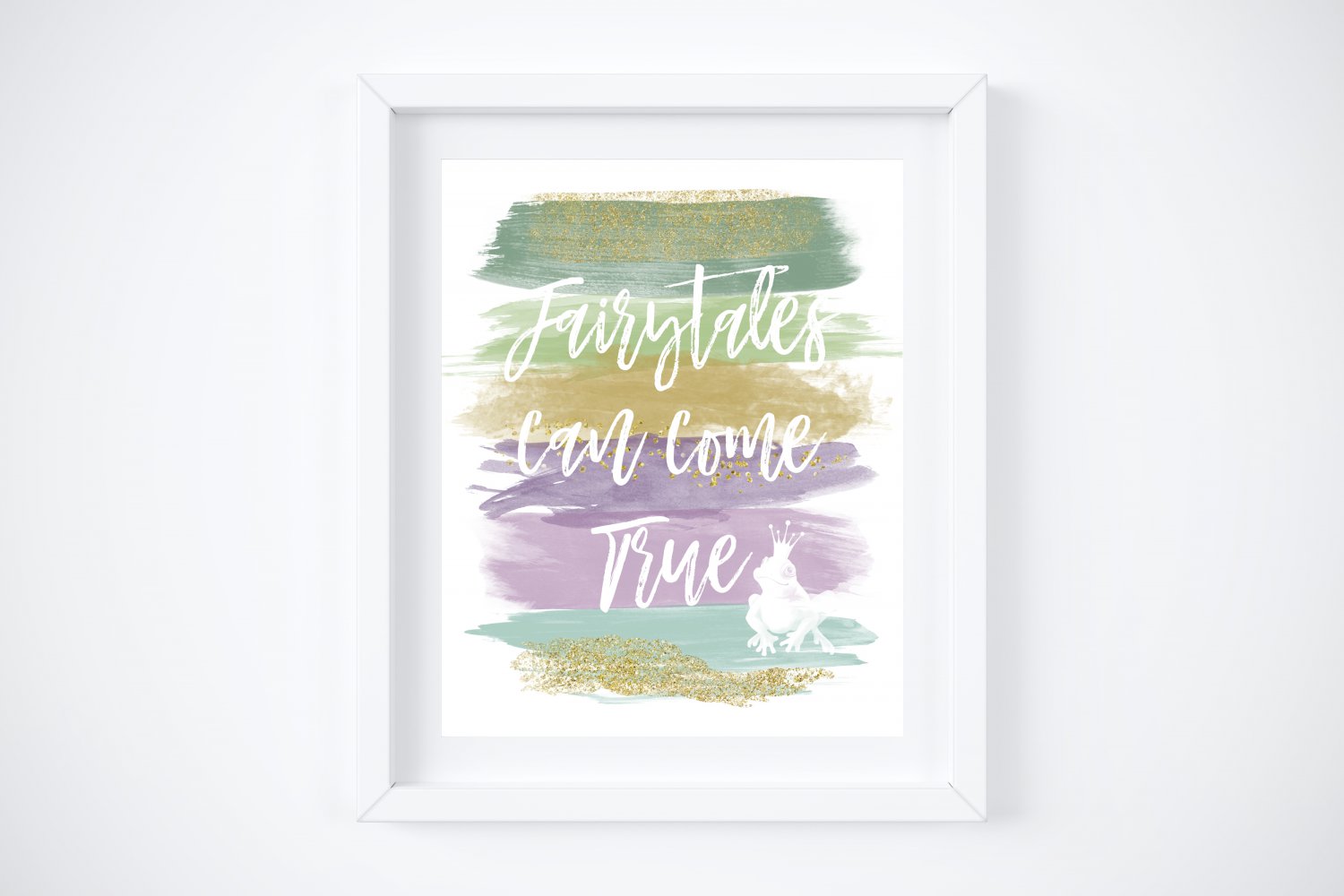 Tiana - Princess and the Frog Watercolor Brush Art Print with Quote: 8" x 10"