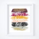Mother Gothel - Rapunzel - Tangled Watercolor Brush Art Print with Quote: 8" x 10"