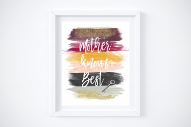 Mother Gothel - Rapunzel - Tangled Watercolor Brush Art Print with Quote: 8" x 10"