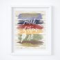 Snow White Watercolor Brush Art Print with Quote: 8" x 10"