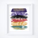 Evil Queen ~ Snow White Watercolor Brush Art Print with Quote: 8" x 10"