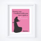 Aurora Silhouette with Quote Art Print: 8" x 10"