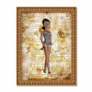 Barbie ~ Dictionary Digital Art Print ~ 8" x 10" - African American, Black, Dark Skin, Watercolor