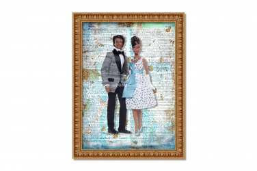 Barbie & Ken ~ Dictionary Digital Art Print ~ 8" x 10" - African American, Black, Dark Skin