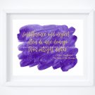 Harry Potter - Albus Dumbledore Watercolor with Quote 10" x 8"