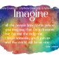 John Lennon Song Watercolor Digital Art Print ~ 10" x 8" ~ Imagine, Peace & World as One