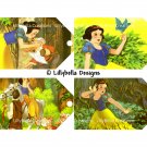 Snow White and Evil Queen - 3 x 5 inch Color and Sepia Tones - 16 tags total