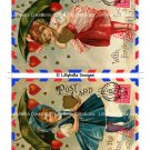 Valentine's Day - 5 x 7 inch Color & Sepia Airmail Postcards - Vintage Style - 8 total