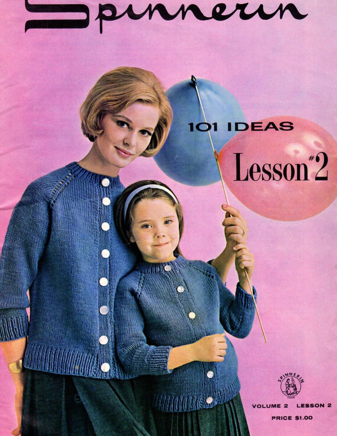 Vintage Spinnerin Knitting Magazine ~ 1963 ~ 101 Ideas ~ Sweaters ~ Digital Magazine