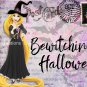 Halloween Rapunzel - 5 x 7 inch Color Postcards - Vintage Style ~ Witch & Candy Corn