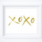 XOXO Foil Art Prints: 10" x 8" (Gold, Silver, Copper, Rose Gold & Black)