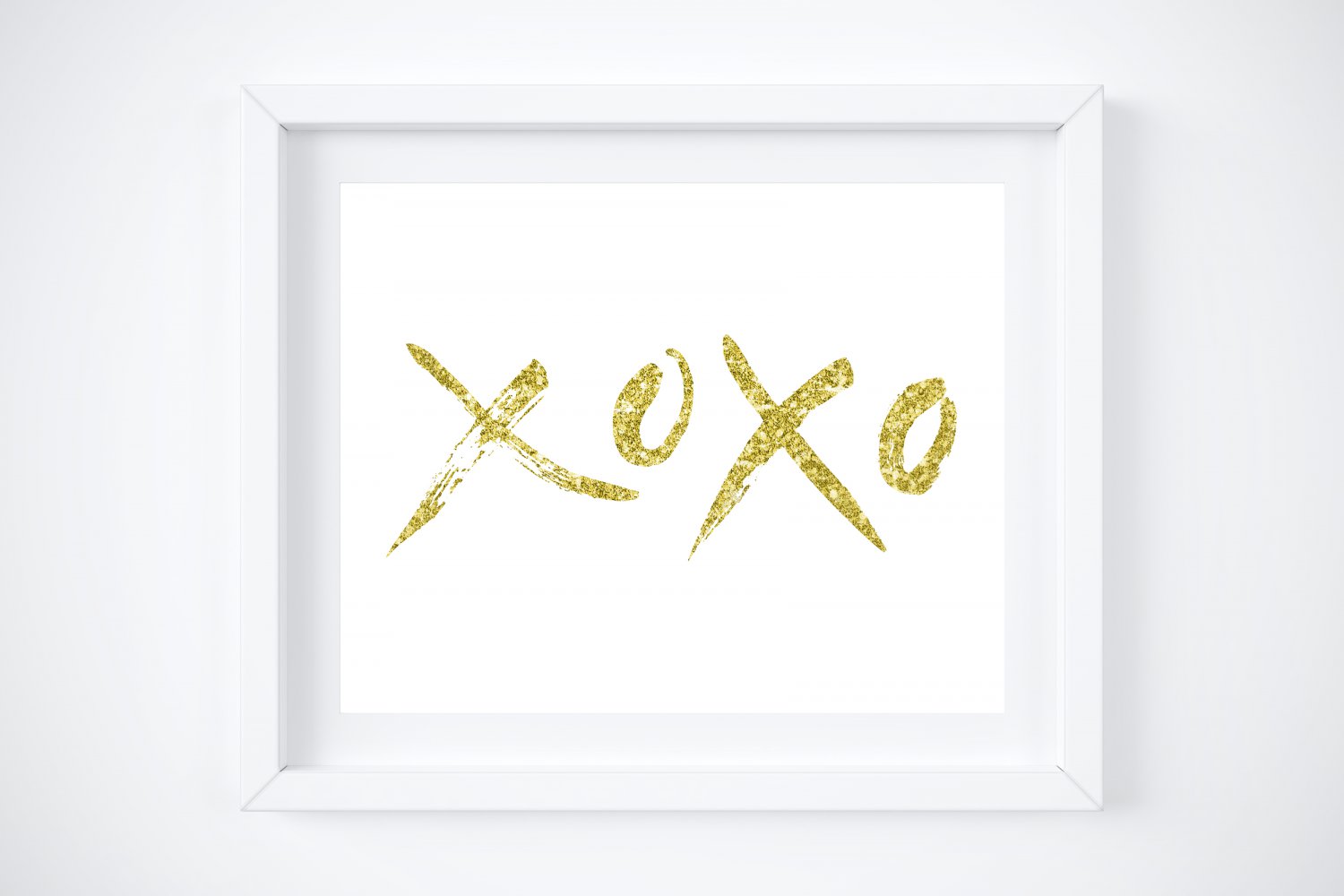 XOXO Glitter Art Prints: 10" x 8" (Gold, Silver, Copper, Rose Gold & Black)