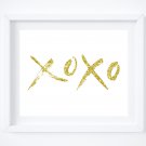 XOXO Glitter Art Prints: 10" x 8" (Gold, Silver, Copper, Rose Gold & Black)