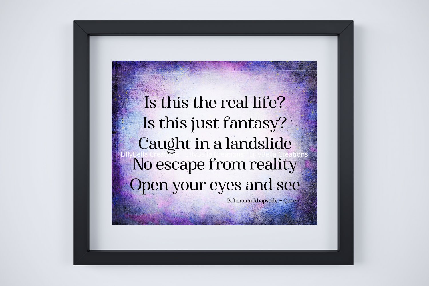 Queen - Freddie Mercury Song Watercolor Digital Art Print ~ 10" x 8" ~ Bohemian Rhapsody