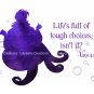 Ursula - The Little Mermaid - Watercolor Silhouette with Quote 10" x 8" ~ Sea Witch