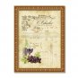 French Invoice Wine ~ 8" x 10" ~ Mixed Media ~ Vintage Ephemera - Wine, Grapes, Paris