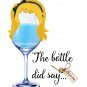 Drunk Alice ~ Wonderland Watercolor Wine with Quote 8" x 10" + Greeting Card