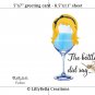 Drunk Alice ~ Wonderland Watercolor Wine with Quote 8" x 10" + Greeting Card