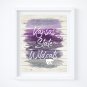 KSU Wildcat - Kansas State University Watercolor Brush Art Print with Quote: 8" x 10" Manhattan