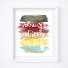 Ironman ~ Marvel Watercolor Brush Art Print with Quote: 8" x 10"