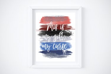 Spider-man ~ Marvel Watercolor Brush Art Print with Quote: 8" x 10"