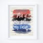 Spider-man ~ Marvel Watercolor Brush Art Print with Quote: 8" x 10"