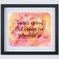 Sunsets are proof that endings can be beautiful too ~ Watercolor Quote Art Print: 10" x 8" ~ Sky