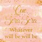 Que Sera Sera Song ~ Doris Day Watercolor Art Print: 8" x 10" ~ Gold Glitter, Pink, Whatever will be