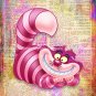Cheshire Cat ~ Alice in Wonderland Dictionary Digital Art Print ~ 8" x 10"