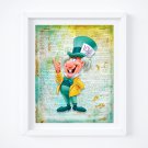 Mad Hatter ~ Alice in Wonderland Dictionary Digital Art Print ~ 8" x 10"