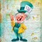 Mad Hatter ~ Alice in Wonderland Dictionary Digital Art Print ~ 8" x 10"