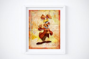 March Hare ~ Alice in Wonderland Dictionary Digital Art Print ~ 8" x 10"
