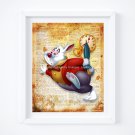 White Rabbit ~ Alice in Wonderland Dictionary Digital Art Print ~ 8" x 10"