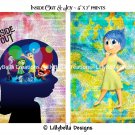 6 Inside Out Emotions Dictionary Digital Art Prints ~ 5" x 7" & 8 Bookmarks ~ Joy, Sadness, Disgust