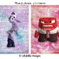 6 Inside Out Emotions Dictionary Digital Art Prints ~ 5" x 7" & 8 Bookmarks ~ Joy, Sadness, Disgust