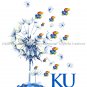 KU ~ Kansas University ~ Jayhawk Dandelion Art Print:  8" x 10" ~ Rock Chalk, Basketball, Lawerence