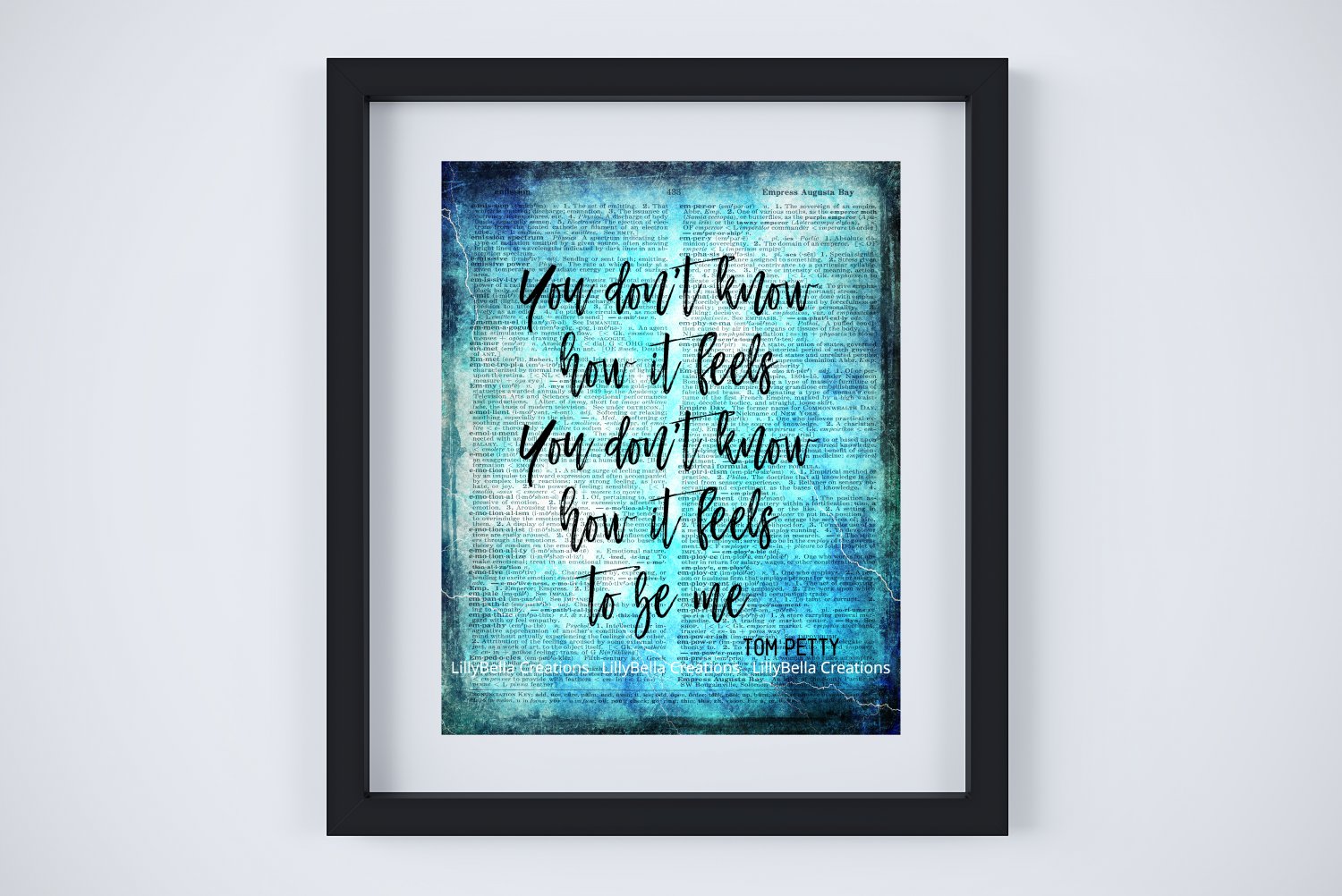 Tom Petty Dictionary Digital Art Print ~ 8" x 10" ~ You don't know how it feels