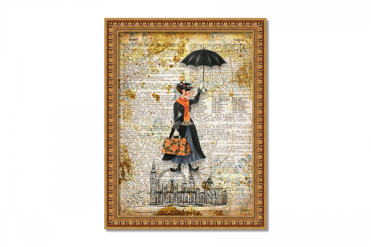 Mary Poppins Dictionary Digital Art Print ~ 8" x 10" ~ Julie Andrews, P L Travers