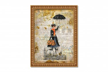 Mary Poppins Dictionary Digital Art Print ~ 8" x 10" ~ Julie Andrews, P L Travers