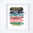 Mary Poppins Watercolor Brush Art Print with Quote: 8" x 10" ~ P L Travers, Spoonful of Sugar