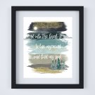 Into the Forest I Go - Watercolor Brush Art Print w/Quote: 8" x 10" ~ to lose my mind & find my soul
