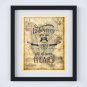 Wherever you go... ~ Vintage Map: 8" x 10" ~ Heart, Wanderlust, Travel, Vacation, Adventure