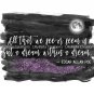Edgar Allan Poe ~ Dream within a Dream Watercolor Brush Art Print with Quote: 8" x 10"