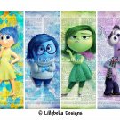 Inside Out Emotions ~ 8 Digital Art Bookmarks ~ Pixar, Joy, Sadness, Disgust, Fear, Anger, Riley