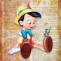 Pinocchio & Jiminy Cricket Dictionary Digital Art Print ~ 8" x 10"