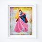 Aurora & Prince Phillip ~ Sleeping Beauty Dictionary Digital Art Print ~ 8" x 10"