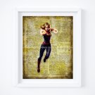 Captain Marvel ~ Marvel Dictionary Digital Art Print ~ 8" x 10"