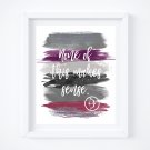 Hawkeye ~ Marvel Watercolor Brush Art Print with Quote: 8" x 10"