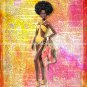 Barbie ~ Dictionary Digital Art Print ~ 8" x 10" - African American, Black, Dark Skin, Watercolor