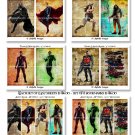 DC Comics ~ 8 Dictionary Digital Art Prints 5" x 7" & Bookmarks